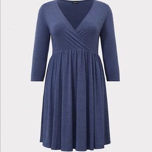 Torrid Blue Jersey Wrap Dress